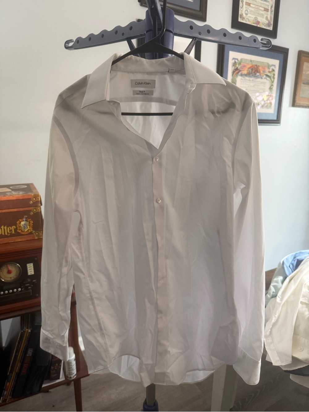 Calvin Klein Men’s White Button-Up Dress Shirt